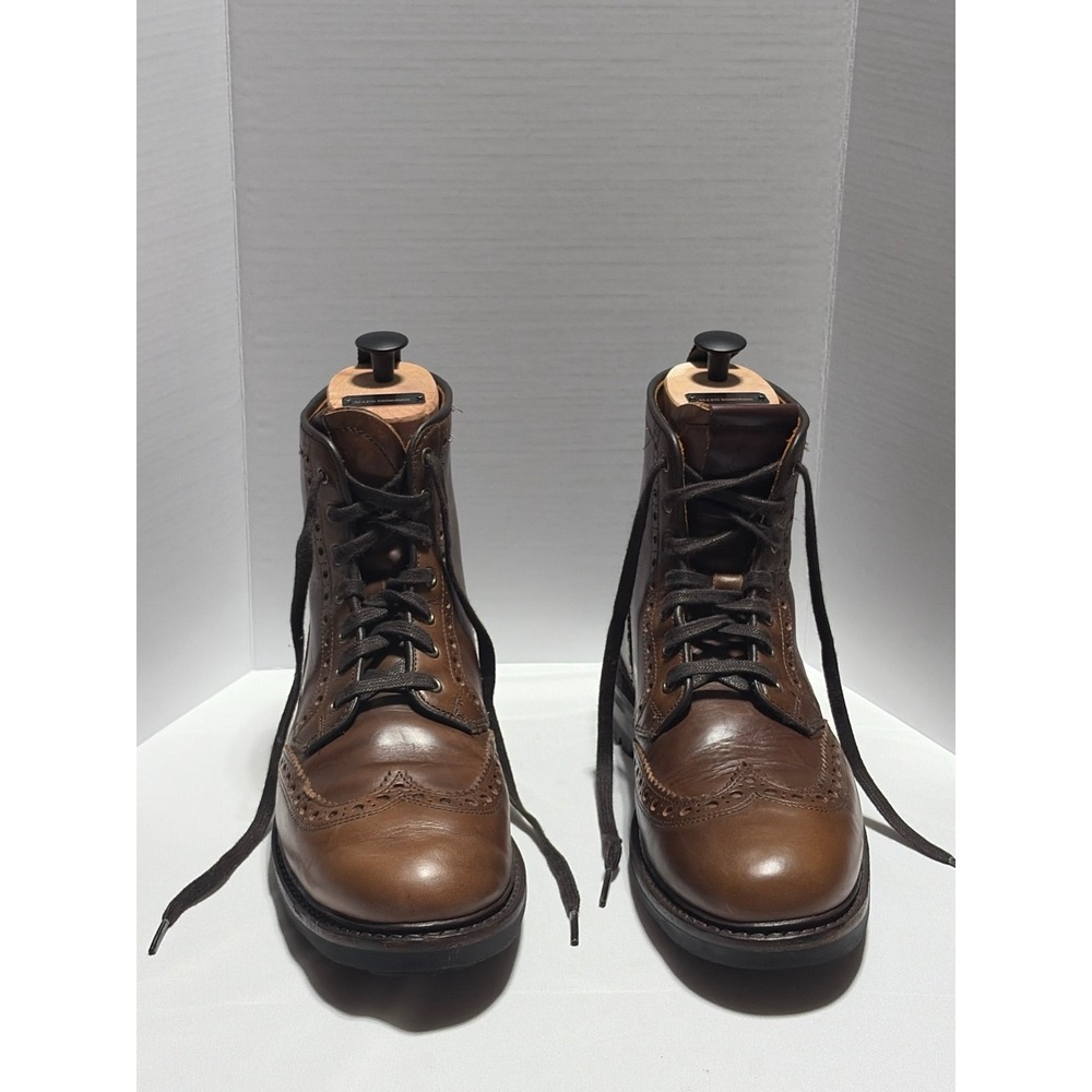Allen Edmonds Chapman Brown Leather Wingtip Boots 8.5 D W/ Shoe Tree